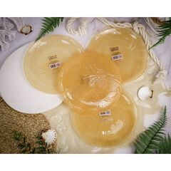 Набор обеденных тарелок 21,5 см MonoCrab, 4 шт., цвет пастельно-лососевый, Casa di fortuna