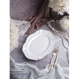 Блюдо овальное 32,5x23 см h 3 см, фарфор, Grazia, Casa di fortuna