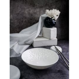 Салатник 850 мл, d 19,5 см, h 6 см, костяной фарфор, Origami, Casa di fortuna