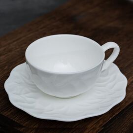 Блюдце d 15 см, h 1,5 см, костяной фарфор, Origami, Casa di fortuna