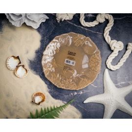 Тарелка 21 см, цвет пастельно-лососевый, Crab, Casa di fortuna