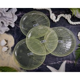 Набор обеденных тарелок 21 см Lepia, 4 шт., цвет пастельно-желтый, Casa di fortuna