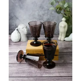 Набор из 6-ти бокалов для вина 240 мл,  h 14,1 см, d 8,5 см, серия ABEILLE AUBERGINE, La Rochere, Кол-во в наборе: 6