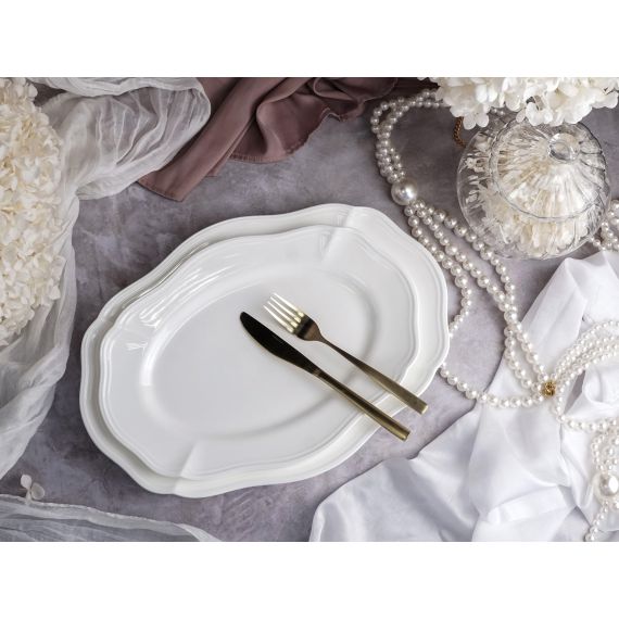 Блюдо овальное 32,5x23 см h 3 см, фарфор, Grazia, Casa di fortuna, изображение 6