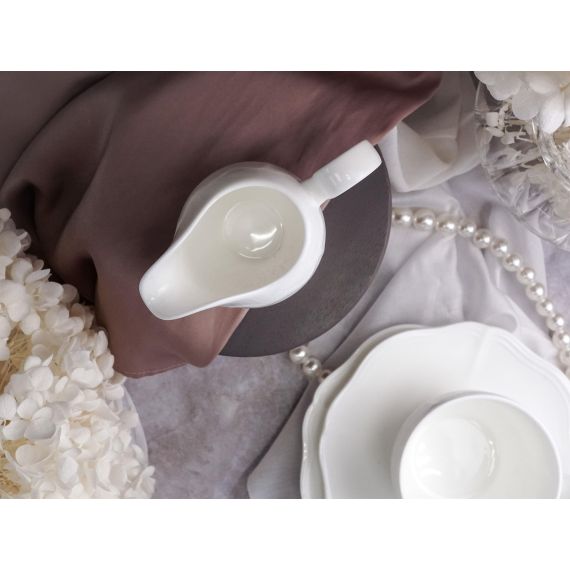 Молочник с ручкой 140 мл, 12,6x6,4 см h 9 см, фарфор, Grazia, Casa di fortuna, изображение 6