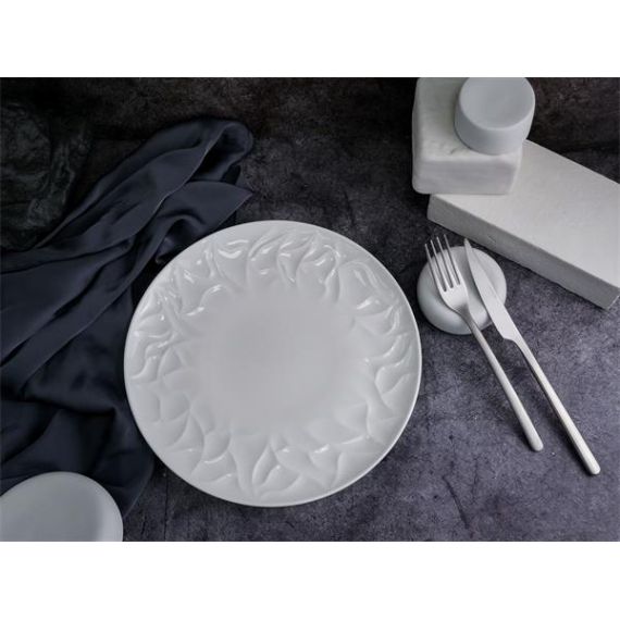 Тарелка мелкая d 25,9 см, h 2,3 см, костяной фарфор, Origami, Casa di fortuna, изображение 4