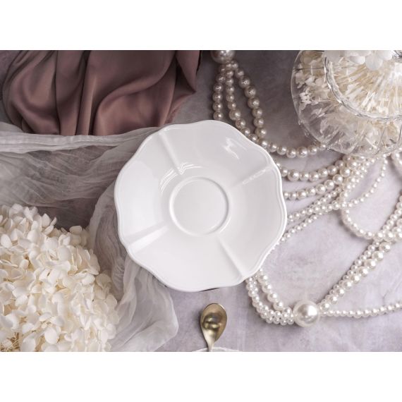 Блюдце d 16 см h 2,2 см, фарфор, Grazia, Casa di fortuna, изображение 6