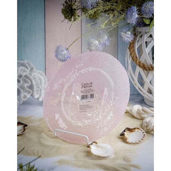Тарелка 21,5 cм, цвет пастельно-розовый, Coralina, Casa di fortuna
