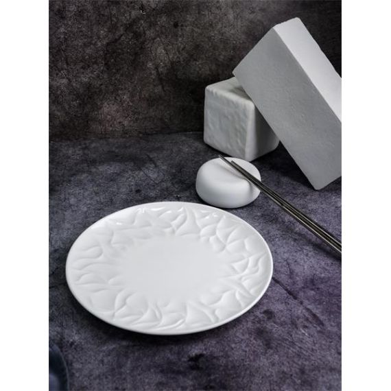 Тарелка мелкая d 20,5 см, h 2 см, костяной фарфор, Origami, Casa di fortuna, изображение 4