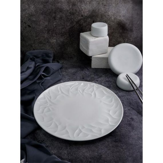 Тарелка мелкая d 25,9 см, h 2,3 см, костяной фарфор, Origami, Casa di fortuna, изображение 5