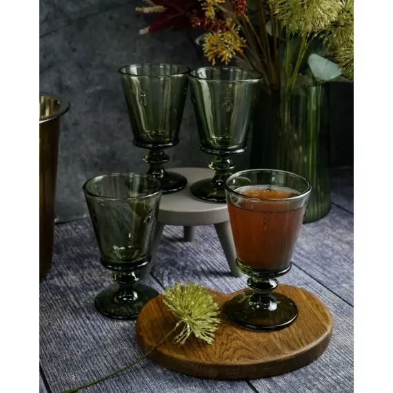 Набор из 6-ти бокалов для вина 240 мл,  h 14,1 см, d 8,5 см, зеленый, серия ABEILLE PROVENCE, La Rochere, изображение 13