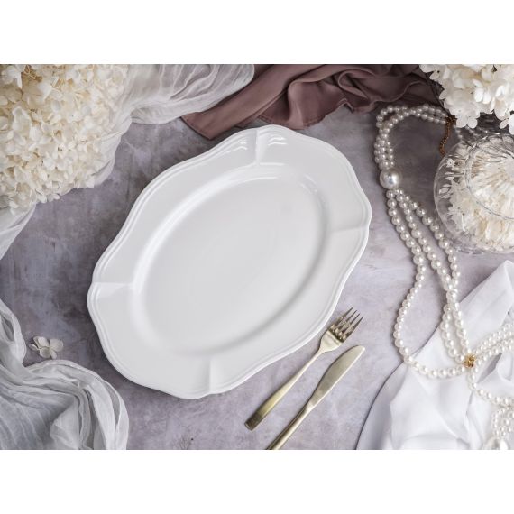 Блюдо овальное 38x26,5 см h 3,3 см, фарфор, Grazia, Casa di fortuna, изображение 2
