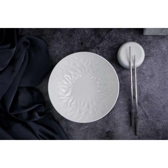 Салатник 850 мл, d 19,5 см, h 6 см, костяной фарфор, Origami, Casa di fortuna, изображение 2