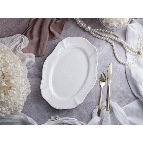 Блюдо овальное 32,5x23 см h 3 см, фарфор, Grazia, Casa di fortuna, изображение 5