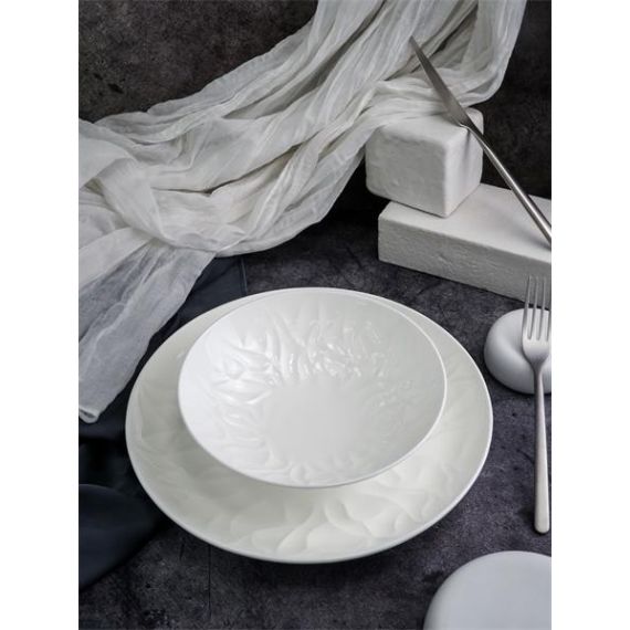 Тарелка мелкая d 25,9 см, h 2,3 см, костяной фарфор, Origami, Casa di fortuna, изображение 9