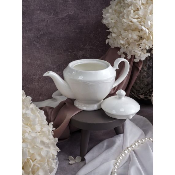 Чайник с крышкой 600 мл, 21,5x12,2 см h 14,6 см, фарфор, Grazia, Casa di fortuna, изображение 7