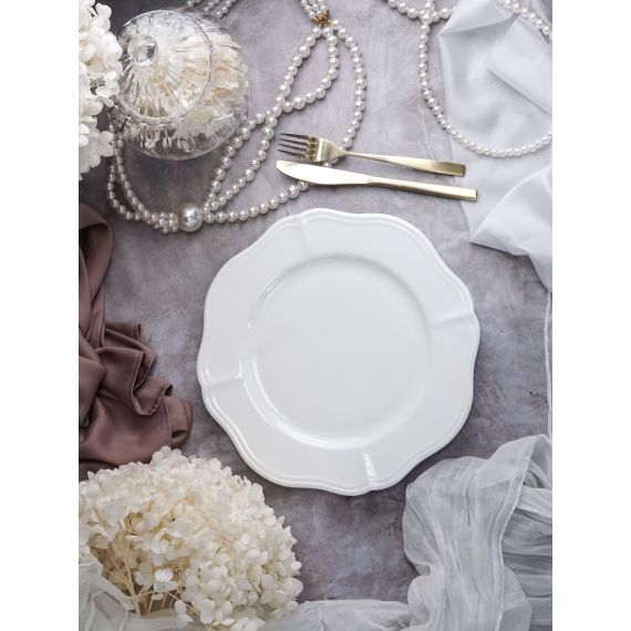 Тарелка мелкая d 25,5 см h 2,2 см, фарфор, Grazia, Casa di fortuna