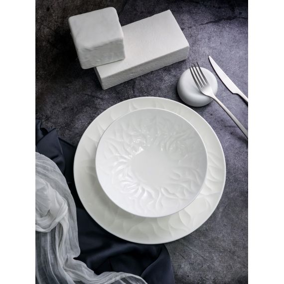 Салатник 850 мл, d 19,5 см, h 6 см, костяной фарфор, Origami, Casa di fortuna, изображение 7