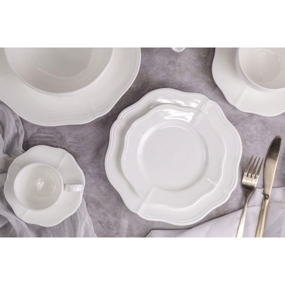 Салатник 1 л, d 21 см h 6,5 см, фарфор, Grazia, Casa di fortuna, изображение 5