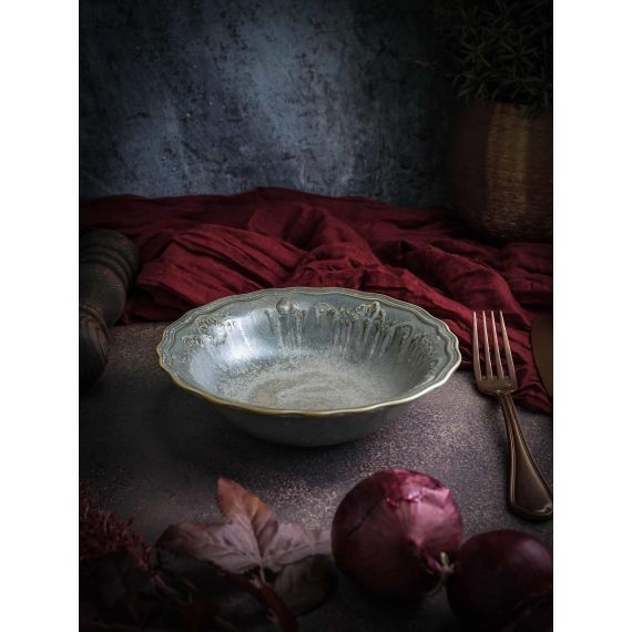 Салатник 750 мл, d 23 см, h 5,4 см, фарфор, Vintage, Casa di fortuna, изображение 2