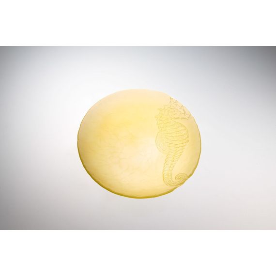 Тарелка 22 см, цвет пастельно-желтый, Sea Horse, Casa di fortuna