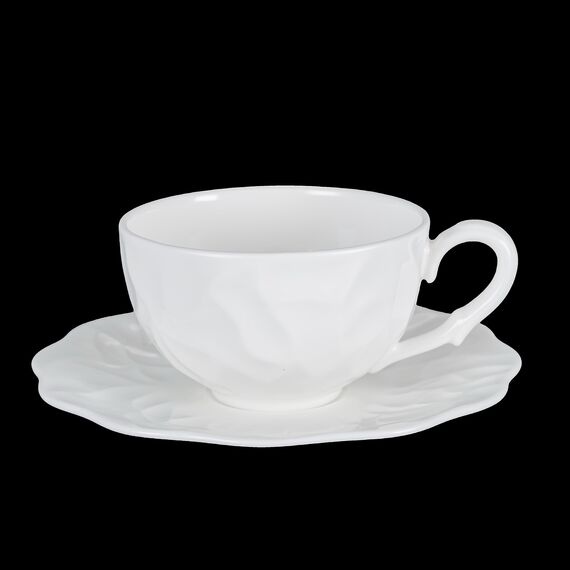 Блюдце d 12 см, h 1 см, костяной фарфор, Origami, Casa di fortuna, изображение 2