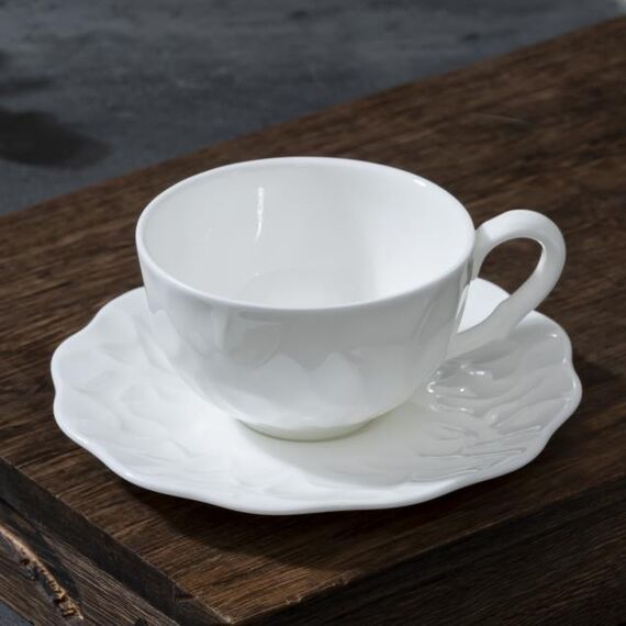 Блюдце d 12 см, h 1 см, костяной фарфор, Origami, Casa di fortuna