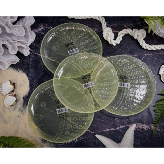 Набор обеденных тарелок 21 см Lepia, 4 шт., цвет пастельно-желтый, Casa di fortuna