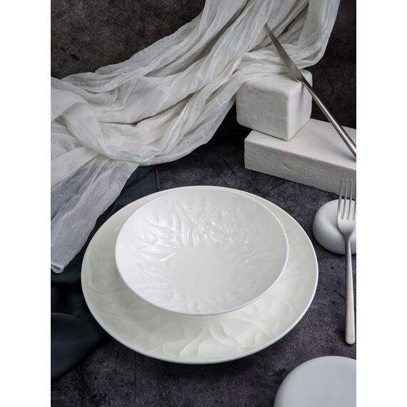 Блюдо "бублик" d 19 см, h 6 см, костяной фарфор, Origami, Casa di fortuna, изображение 7