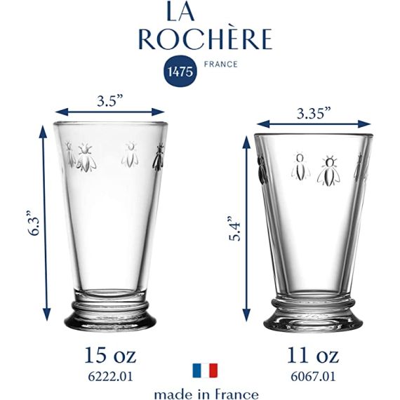 Набор из 6-ти стаканов H/B 460 мл, h 16 см, d 9 см, серия ABEILLE, La Rochere, изображение 3