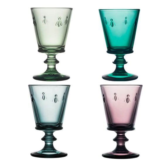 Набор из 4-х разноцветных бокалов для вина 240 мл, h 14,1 см, d 8,5 см, серия ABEILLE, La Rochere