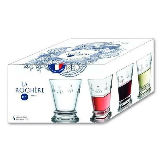 Набор из 4-х стаканов 260 мл, h 10,3 см, d 8,4 см, серия ABEILLE, La Rochere, Кол-во в наборе: 4, изображение 3