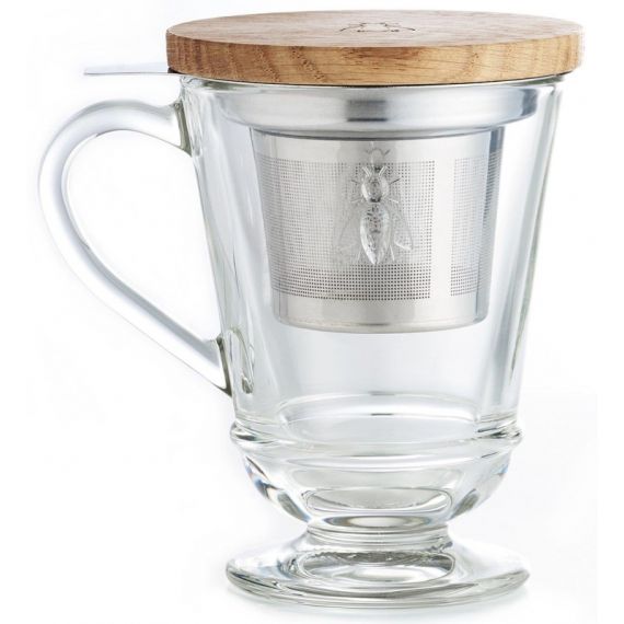 Кружка для заварки чая с металл. фильтром и  дерев.крышкой, 275 мл, h 12,2 см,  d 9,1 см, серия ABEILLE, La Rochere